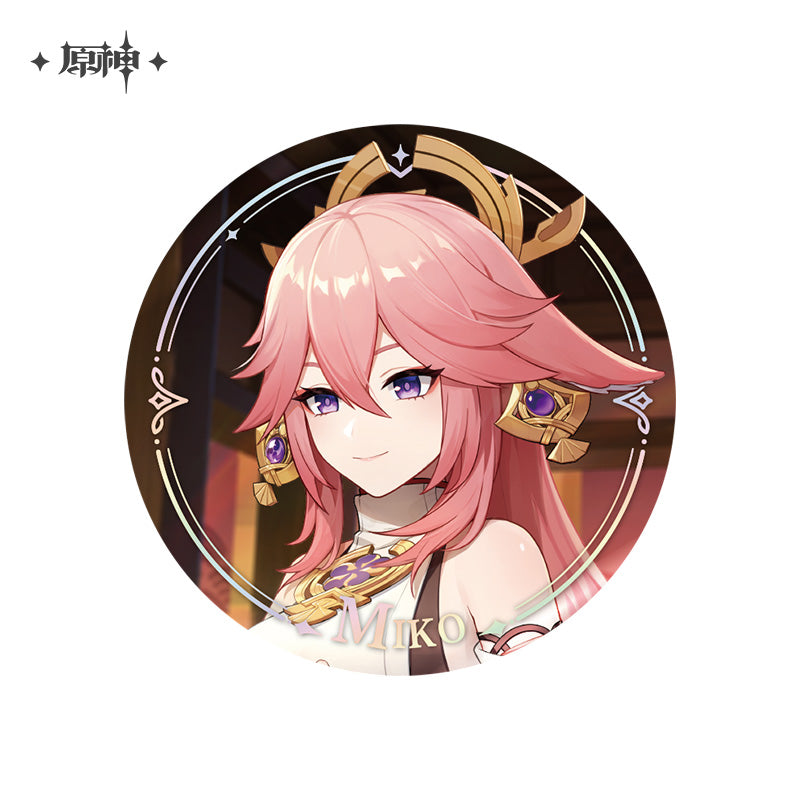 原神　キャラPVシリーズ　缶バッジ　八重神子