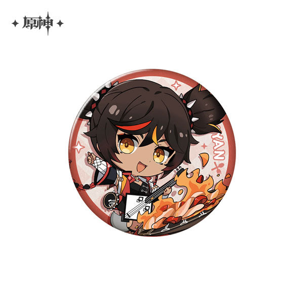 原神　美味パーティーシリーズ　キャラ缶バッジ　辛炎
