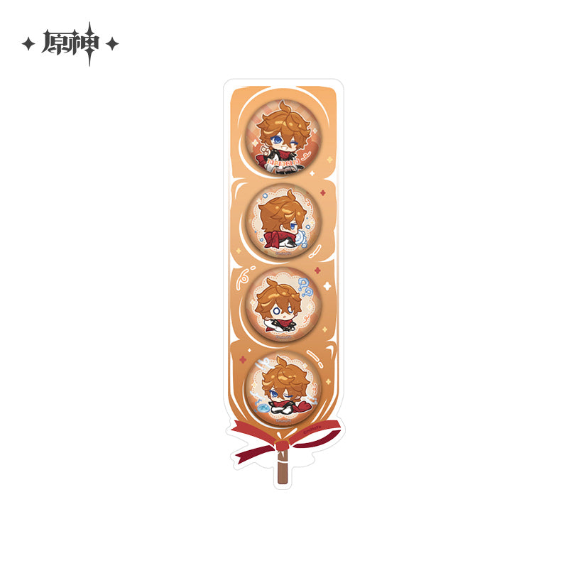 【予約受付中】原神　お星さまと幼き夢の旅シリーズ　デフォルメ缶バッジセット　タルタリヤ
