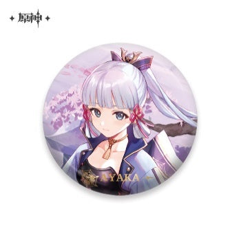 原神　キャラ缶バッジ　神里綾華