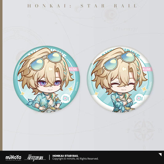 【予約受付中】崩壊：スターレイル　ミスターフク郎の応接室シリーズ　缶バッジセット　アベンチュリン・波と戯れる夏
