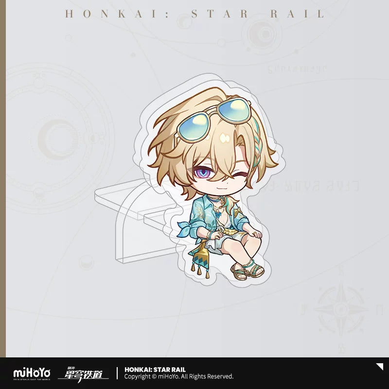 【予約受付中】崩壊：スターレイル　ミスターフク郎の応接室シリーズ　アクリルスタンド　アベンチュリン・波と戯れる夏