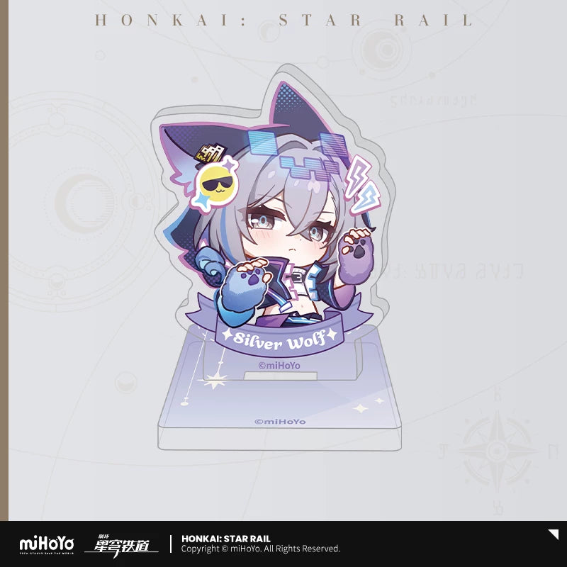【予約受付中】崩壊：スターレイル　ナナシビトの勲章シリーズ　アクリルスタンプ　銀狼LV.999