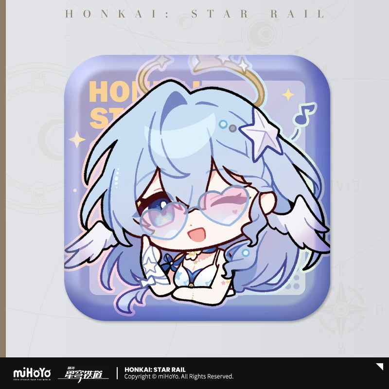 【予約受付中】崩壊：スターレイル　パムの展覧室シリーズ　スクエア缶バッジ　ロビン・夏空の歌
