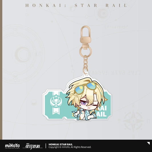 【予約受付中】崩壊：スターレイル　パムの展覧室シリーズ　アクリルストラップ　アベンチュリン・波と戯れる夏